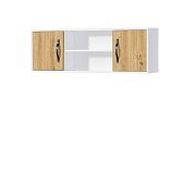 PRESTIGE NEW 06 závěsná skříňka 120 cm, bílá/dub artisan/úchyt černá