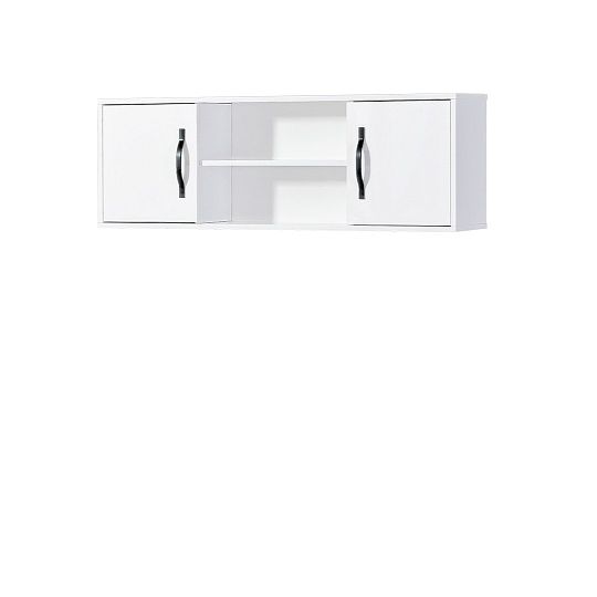 PRESTIGE NEW 06 závěsná skříňka 120 cm, bílá/bílá/úchyt černá