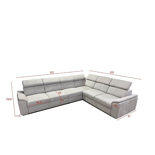 OXFORD rohová sedací souprava, univerzální, béžová Wind 82