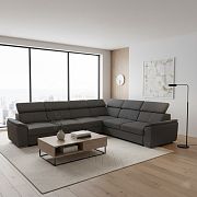 OXFORD rohová sedací souprava, univerzální, černá Wind 99