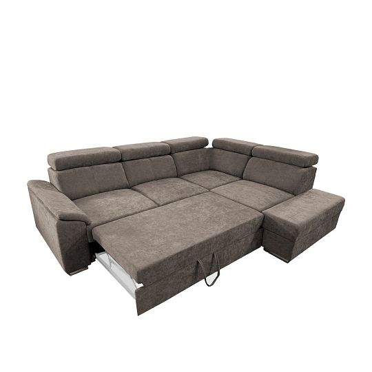 DOMINO rohová sedací souprava, levá, hnědá Wind 21