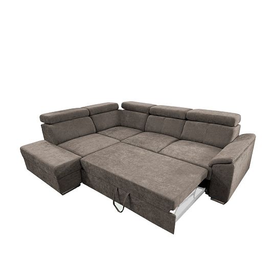 DOMINO rohová sedací souprava, pravá, hnědá Wind 21