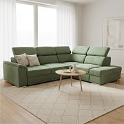 DOMINO rohová sedací souprava, levá, olivová Wind 34