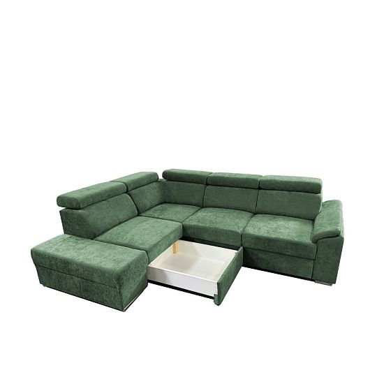 DOMINO rohová sedací souprava, pravá, olivová Wind 34