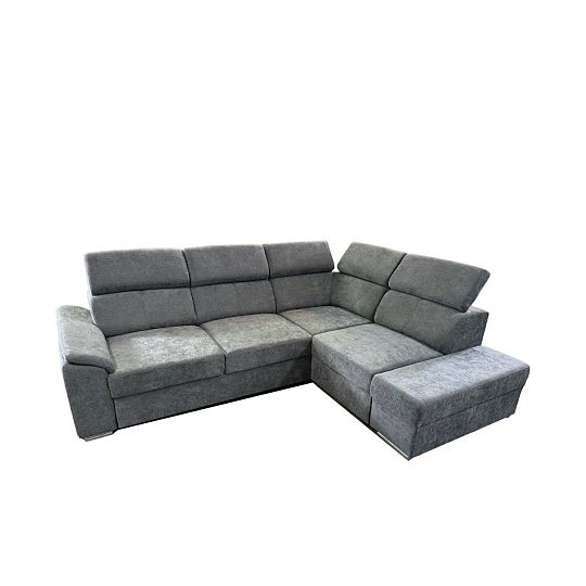 DOMINO rohová sedací souprava, levá, šedá Wind 89