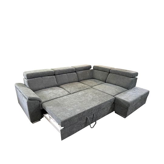 DOMINO rohová sedací souprava, levá, šedá Wind 89