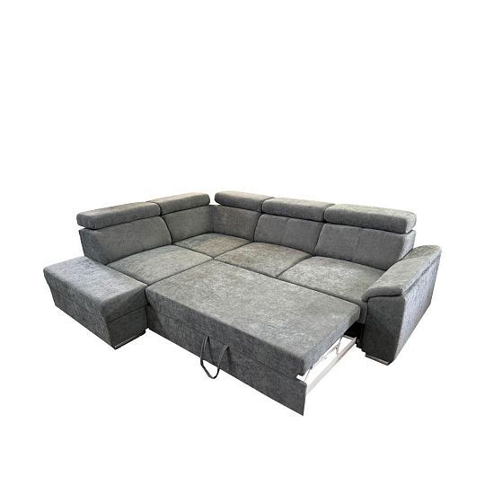 DOMINO rohová sedací souprava, pravá, šedá Wind 89