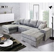 ORFA VELIRA sedací souprava do U, univerzální, šedá Aragon 93