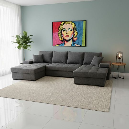 ORFA VELIRA sedací souprava do U, univerzální, hnědá Aragon 97