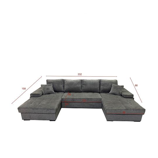 ORFA VELIRA sedací souprava do U, univerzální, hnědá Aragon 97