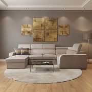 ELIZA sedací souprava do U, levá, béžová Manila 02