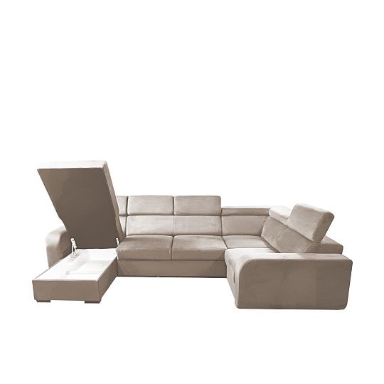 ELIZA sedací souprava do U, levá, béžová Manila 02