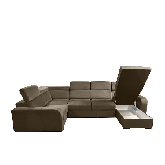 ELIZA sedací souprava do U, pravá, šedobéžová Manila 03