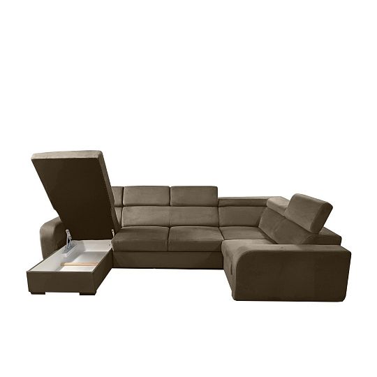 ELIZA sedací souprava do U, levá, šedobéžová Manila 03