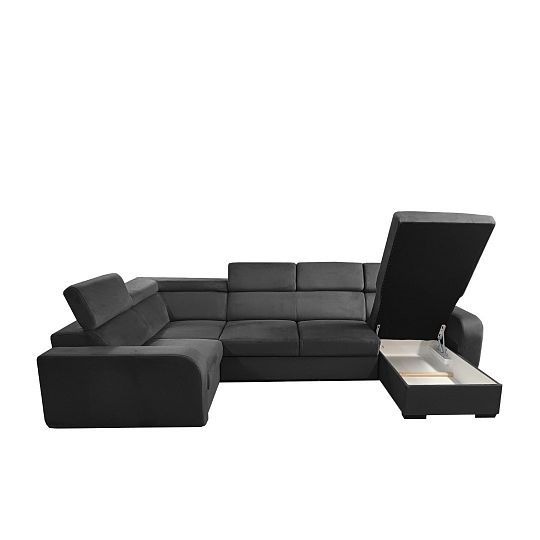 ELIZA sedací souprava do U, pravá, grafit Manila 19