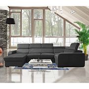 ELIZA sedací souprava do U, levá, grafit Manila 19