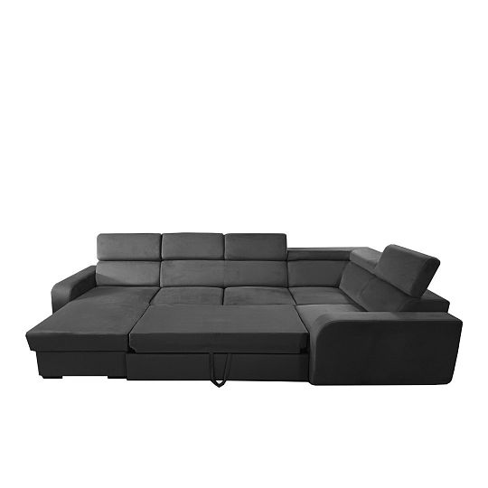 ELIZA sedací souprava do U, levá, grafit Manila 19