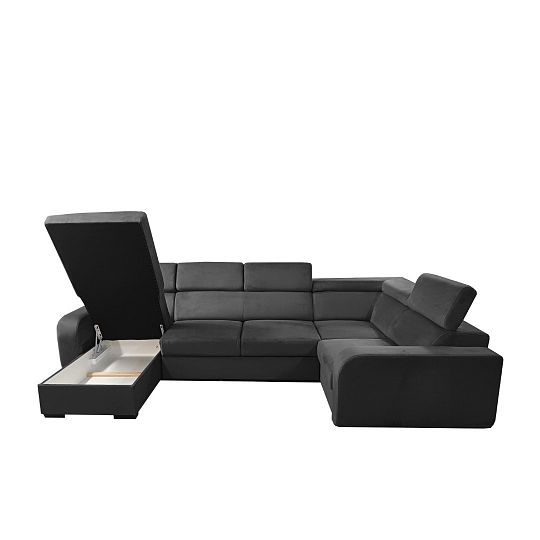 ELIZA sedací souprava do U, levá, grafit Manila 19