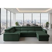 ELIZA sedací souprava do U, pravá, tmavě zelená Manila 35