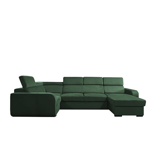 ELIZA sedací souprava do U, pravá, tmavě zelená Manila 35