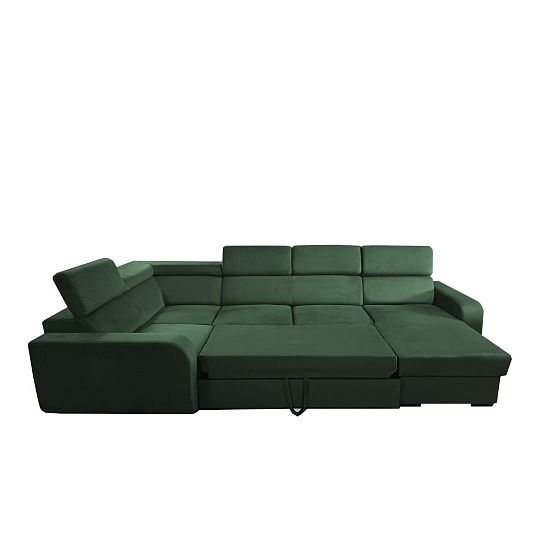 ELIZA sedací souprava do U, pravá, tmavě zelená Manila 35