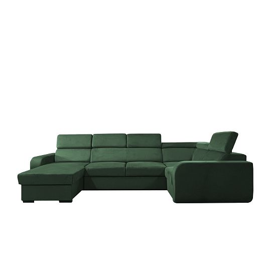 ELIZA sedací souprava do U, levá, tmavě zelená Manila 35