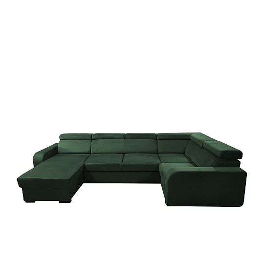 ELIZA sedací souprava do U, levá, tmavě zelená Manila 35