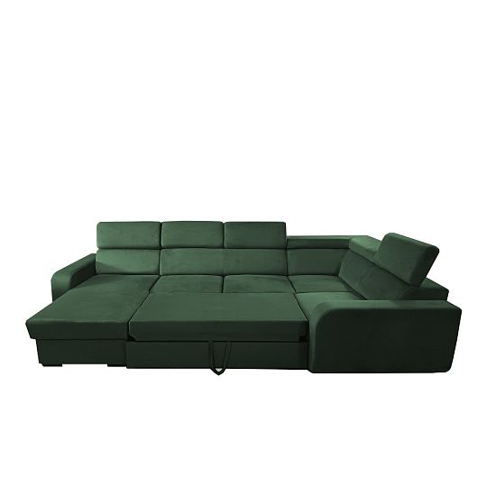 ELIZA sedací souprava do U, levá, tmavě zelená Manila 35