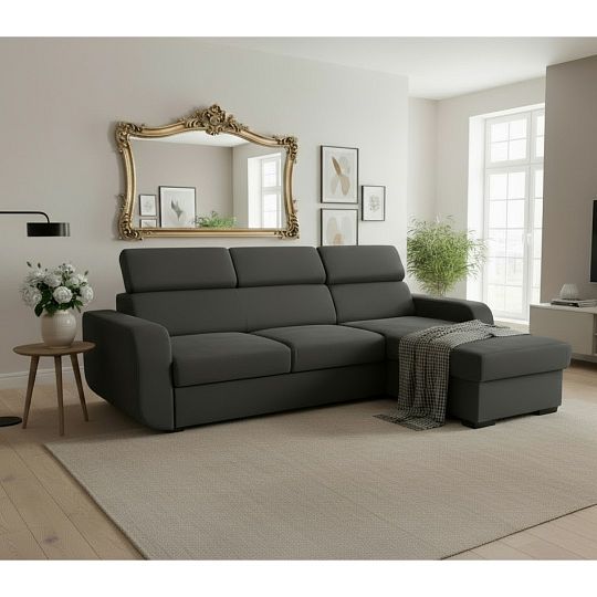 ELIZA rohová sedací souprava, univerzální, grafit Manila 19