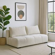 ZOYA rozkládací pohovka, bílá káva