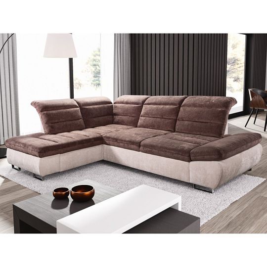 ROMANTIKA rohová sedací souprava, pravá, hnědá Misterio 03
