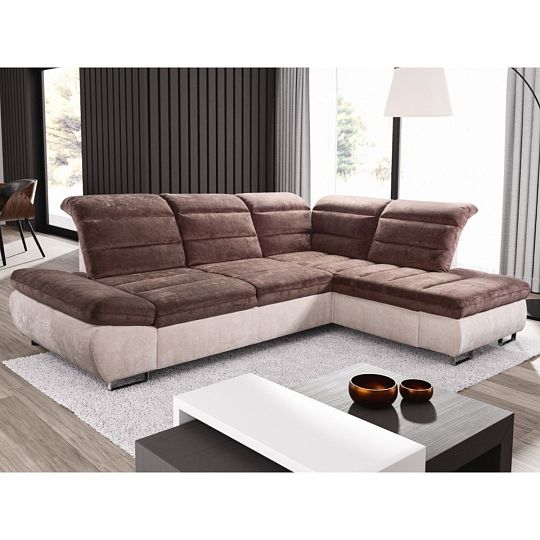 ROMANTIKA rohová sedací souprava, levá, hnědá Misterio 03