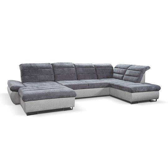 ROMANTIKA sedací souprava do U, levá, šedivá Misterio 90