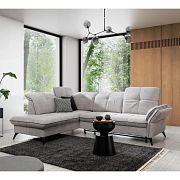 MIRELA NEW rohová sedací souprava, pravá, šedá Misterio 82