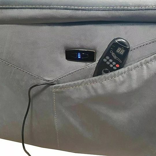 NEO VELVET M masážní relaxační křeslo, elektrické, černá