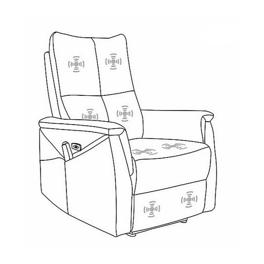 NEO VELVET M masážní relaxační křeslo, elektrické, černá