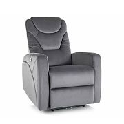 KERBIN relaxační křeslo - elektrické, šedá