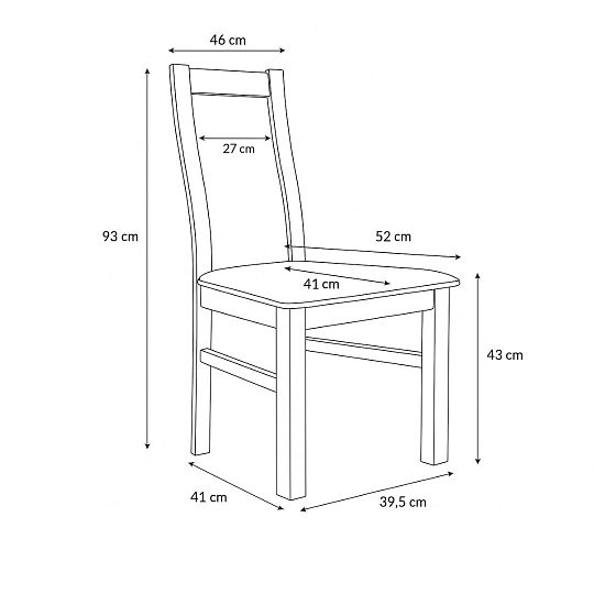 Jídelní židle, ADEL, dub soboma/hnědá