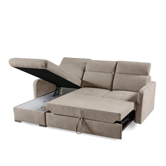 EMPIRIO rohová sedací souprava, univerzální, světle hnědá Sereno 683