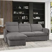 EMPIRIO rohová sedací souprava, univerzální, tmavě šedá Sereno 694