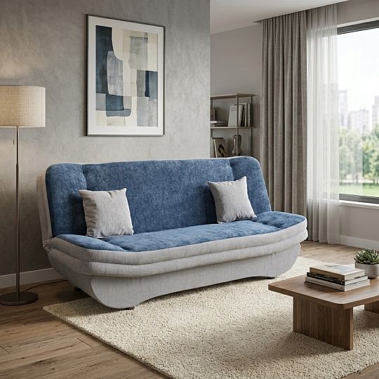 PONTON 2 pohovka, šedá/modrá Vibe 77