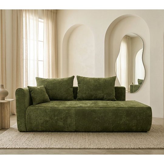 HAMILTON rozkládací pohovka, levá, zelená Kiara 862