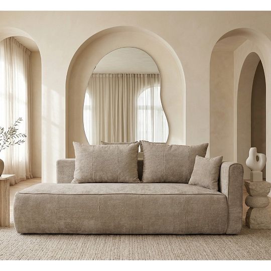 HAMILTON rozkládací pohovka, pravá, smetanová Kiara 852