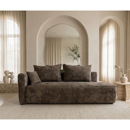 HAMILTON rozkládací pohovka, levá, hnědá Kiara 855