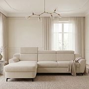 SOUL sedací souprava, pravá, smetanová Vibe 06