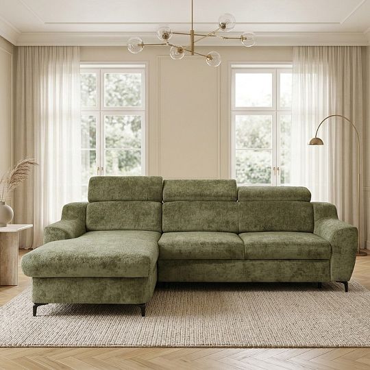 SOUL sedací souprava, pravá, zelená Vibe 38