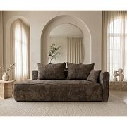 HAMILTON rozkládací pohovka, pravá, hnědá Kiara 855