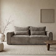 KORFU rozkládací pohovka, hnědá Kiara 855