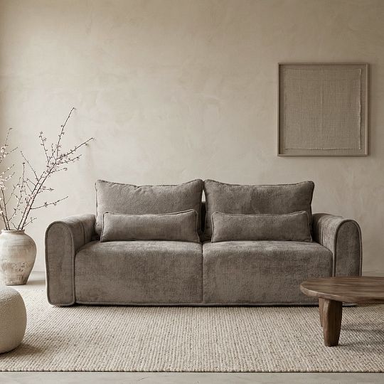 KORFU rozkládací pohovka, hnědá Kiara 855