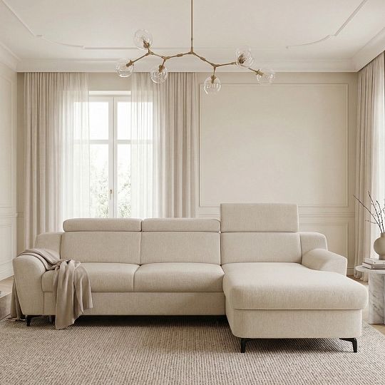 SOUL sedací souprava, levá, smetanová Vibe 06